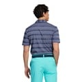 Mens Two Colour Stripe Primegreen Golf Polo Shirt crew-navy-white-hi5181